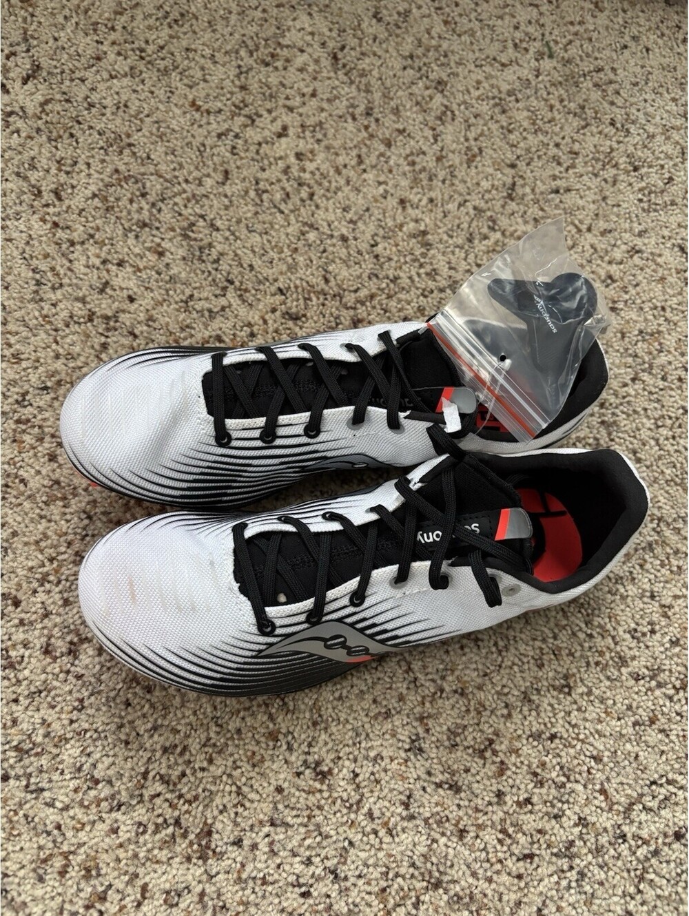 Saucony Ballista 2 Men's Track & Field Sprint Spikes Size 9 Black White